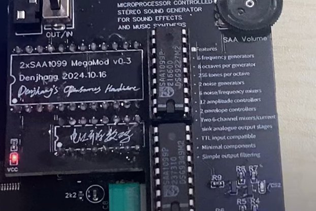 2xSAA1099 MegaMod for MegaGRRL Hardware VGM Player