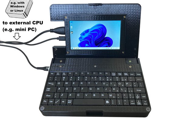 CPU-less/brainless laptop