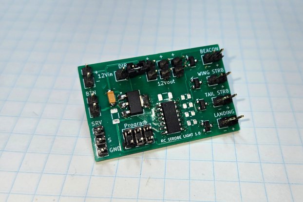 RC aircraft strobe and navigation light controller