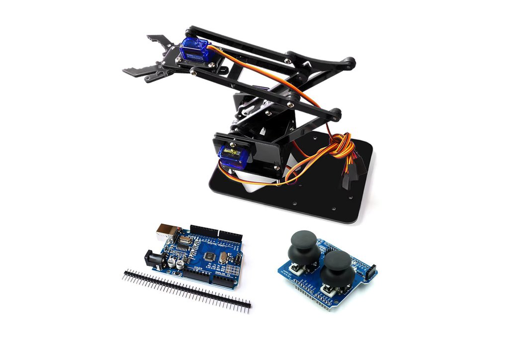 4 DOF Unassembly Acrylic Mechanical  Robot Arm 1