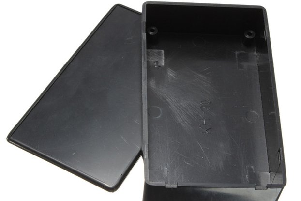 Black Plastic Electronic Box Instrument Case 