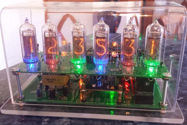 Six Digit Nixie Clock with IN-14 nixie tubes