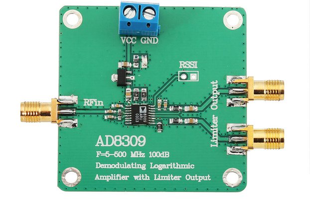 AD8309 5-500MHz 100dB Detector Logarithmic Amplifier Power Meter 