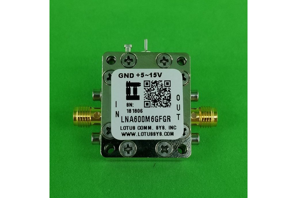 Broadband LNA with LDO 0.9dB NF 600M~6GHz SMA 1