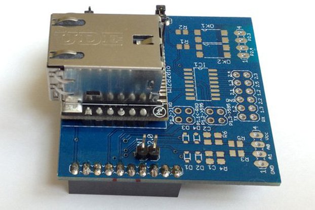 WIZ820io Ethernet Booster Pack PCB