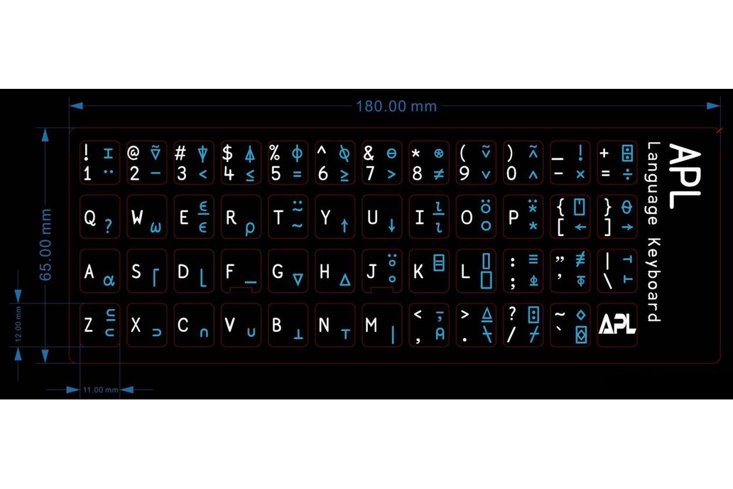 APL Keyboard Symbol Sticker Set 1