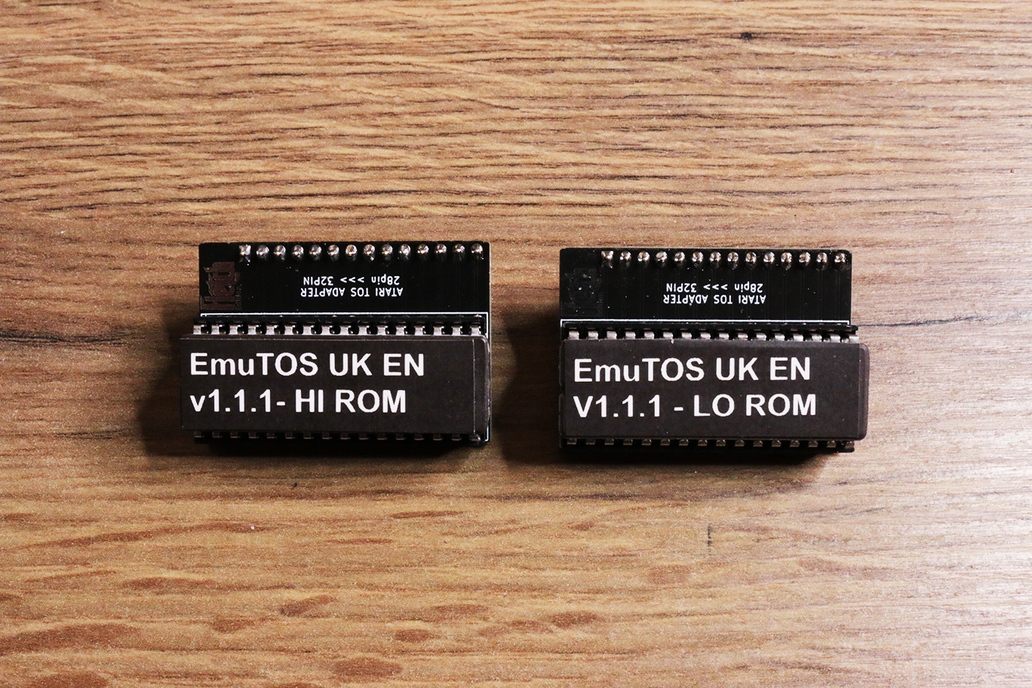 28pin to 32pin adaptors with EmuTOS Roms Atari ST 1