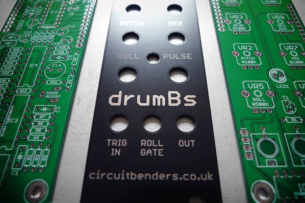 drumBs PCB's & panel - analogue percussion module