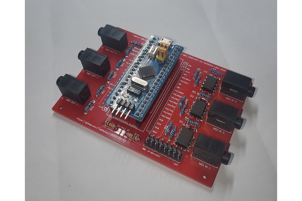 USBMIDIKLIK 4x4 BOARD  MIDI TRS TYPE A - PROTO 1