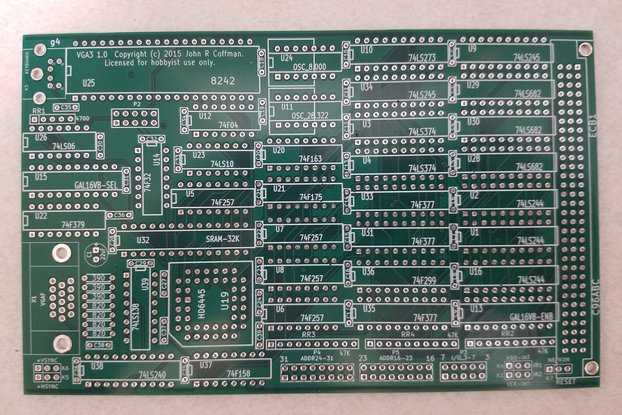 VGA3 Video Card, ECB Eurocard Bus Graphics, PCB