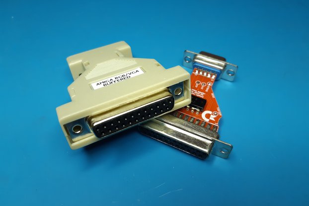 Amiga VGA Adapter buffered (DB23F + PCB inside)!