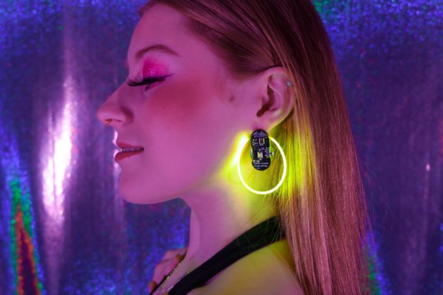 "Neon Noods" | "Noodle" Filament LED Earrings