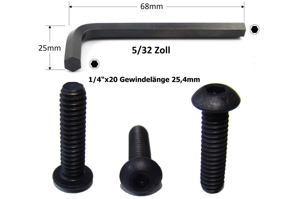 25pcs. 1/4"-20-1" Socket Button Head Screw 1
