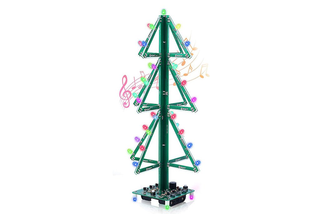 3D RGB LED Music Christmas Tree DIY Kits 1