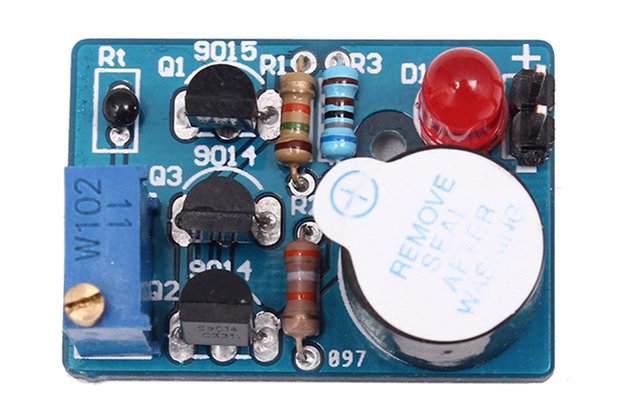 Temperature Control Sound Light Alarm DIY Kits