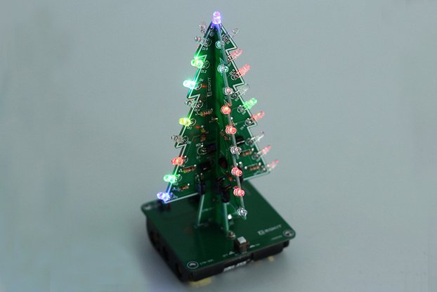 DIY 3D Xmas Tree 7 Color Flash LED Kits(7213)