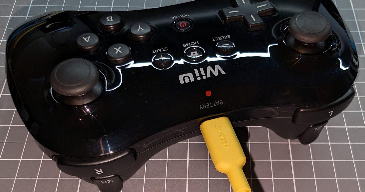 USB-C Mod for Nintendo Wii U Pro Controller from The giltesa's