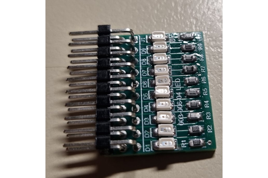 10 LEDs board for GPIO testing 1