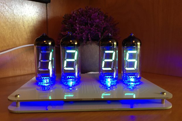 VFD Vacuum Fluorescent Clock 4 Digit IV-11 Tubes