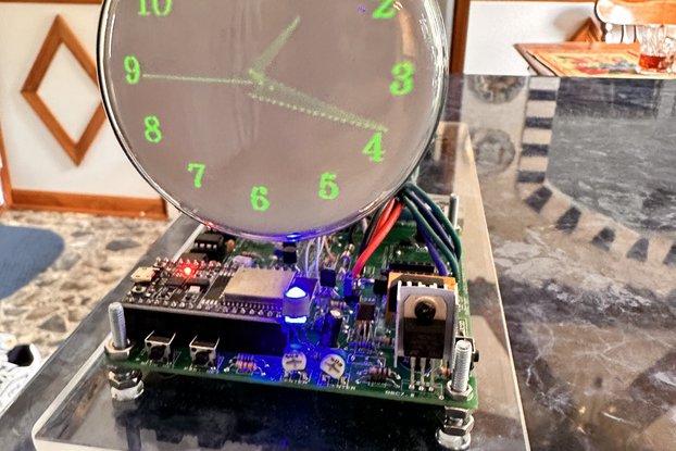 Oscilloscope Clock 3GP1 CRT assembled with wifi