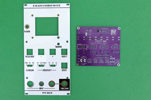 Oscilloscope synth module PCB and panel