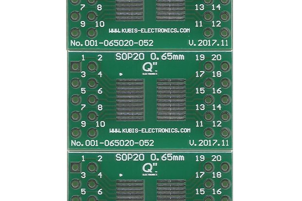 TSSOP20,SSOP20 0.65mm(0.026") to 2xIDC2x5 - 3 PCS.