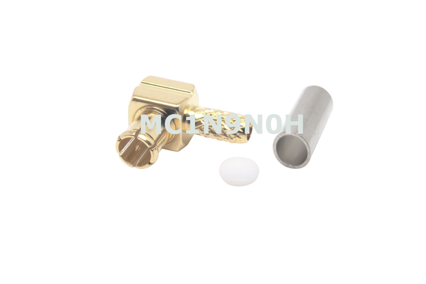 MCX Plug Right Angle Connector Crimp For RG316-4pc