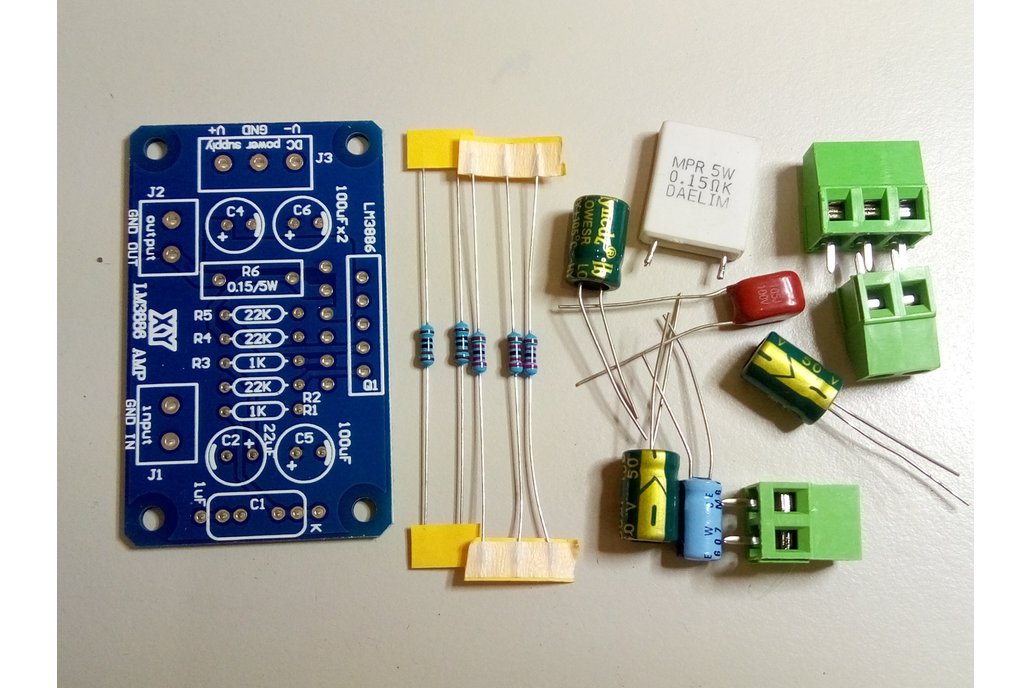 Component kit + PCB for a LM3886 power amplifier 1