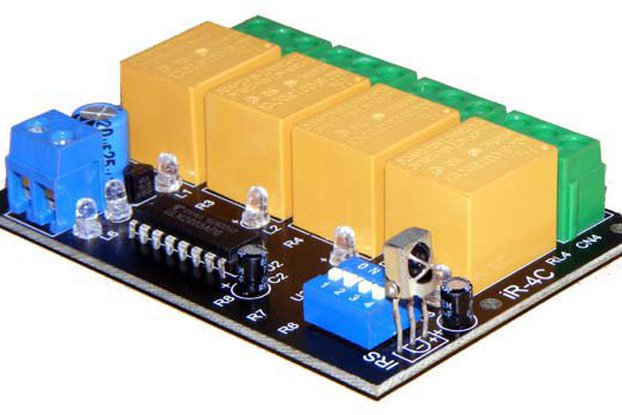 4 channel infrared ir remote control relay board