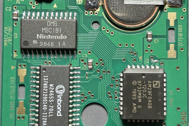 Gameboy MBC1 Flash Cart - 512KB Flash ROM