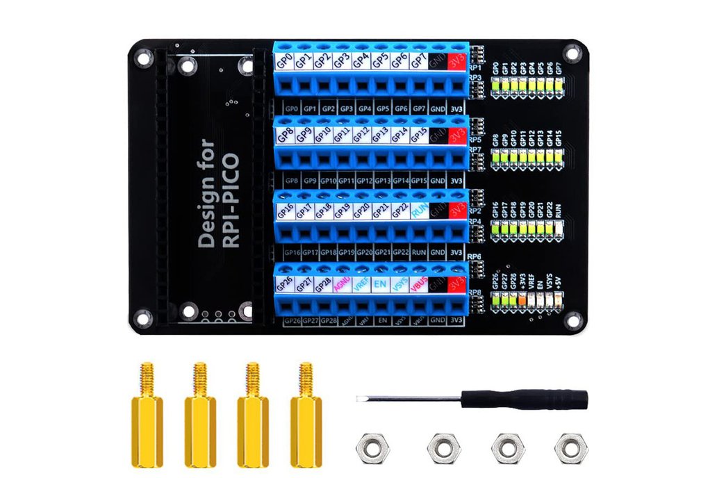 52Pi Raspberry Pi Pico/Pico W Screw Terminal Board 1