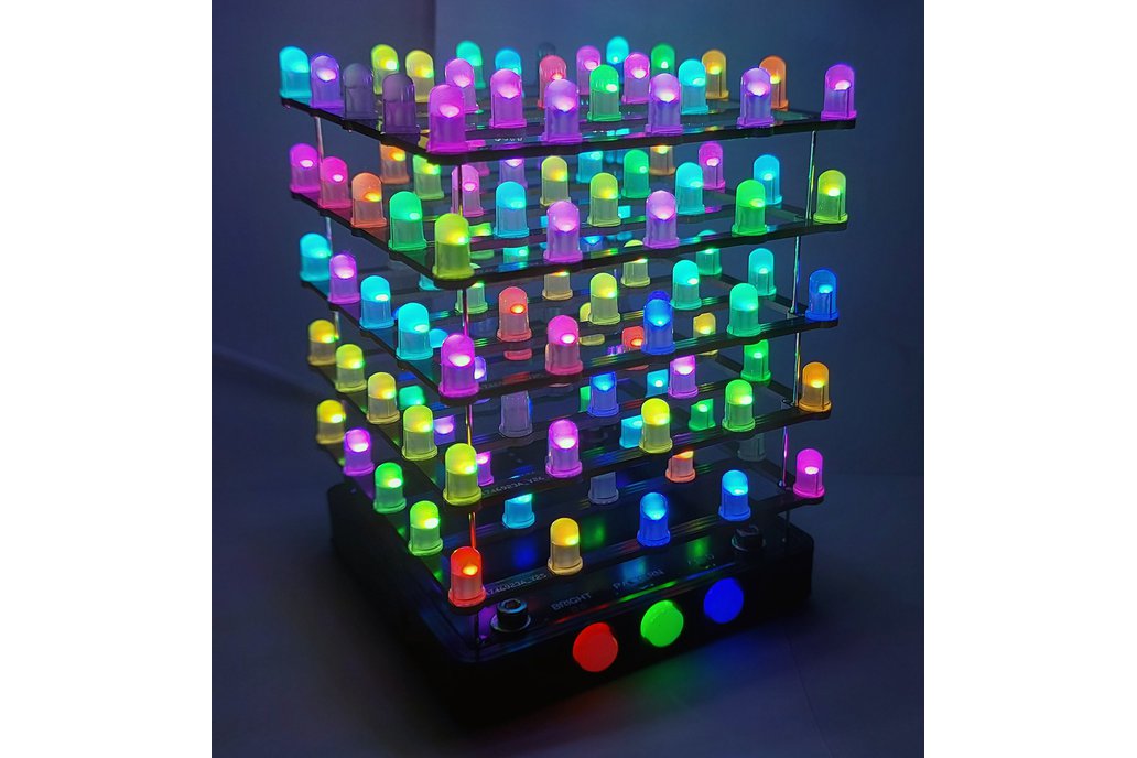 5x5x5 RGB LED Cube with Spectrum Analyser Function 1