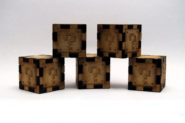 Mario Cubes - Lasercut