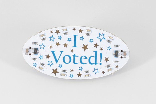 I Voted Blinky Badge, Pre-Assembled