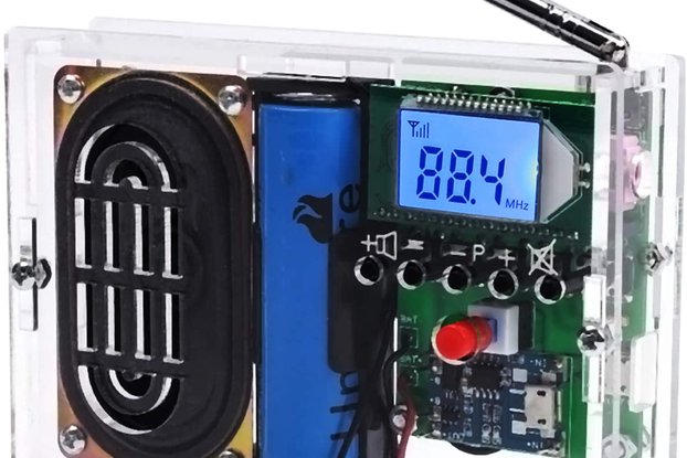 Kit radio DIY Fm Module radio stéréo 76-108mhz récepteur sans fil écran LCD  Dc 3v solde électronique