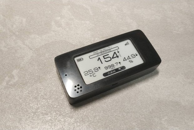 Wireless mini Air Quality sensor + 2.13 e-ink