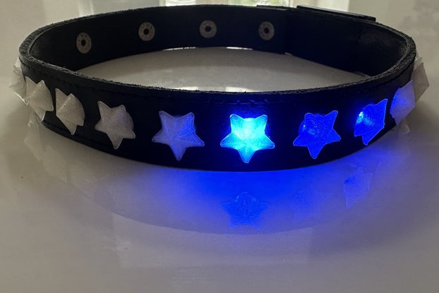 Sound reactive LED party choker/necklace