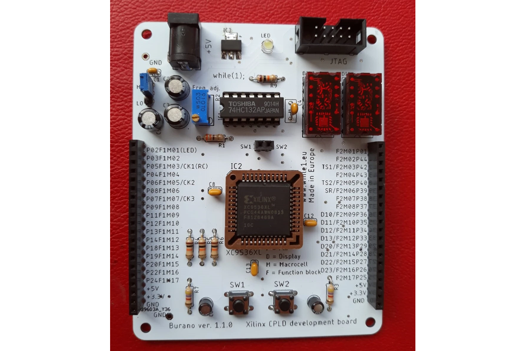 Burano, the other Xilinx CPLD development board 1