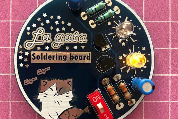 Cat soldering badge