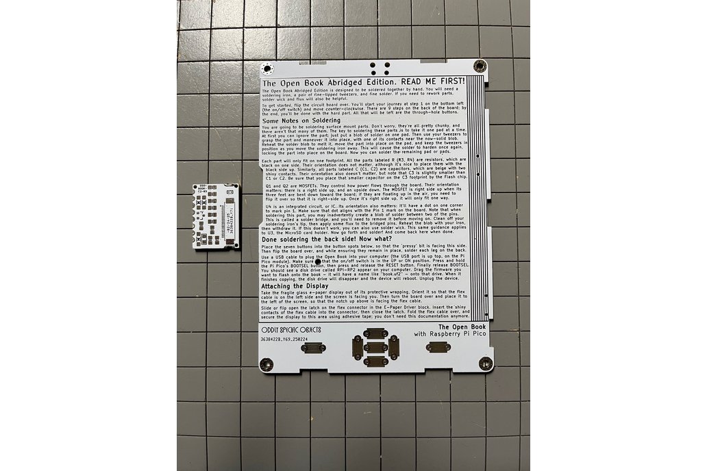 The Open Book DIY Ebook Reader PCB using RPI2040 1