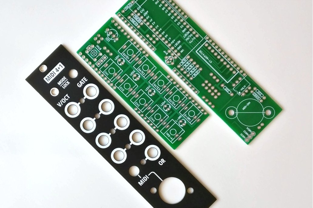 MIDI 4+1: a 4x CV/gate interface (PCB + Panel) 1