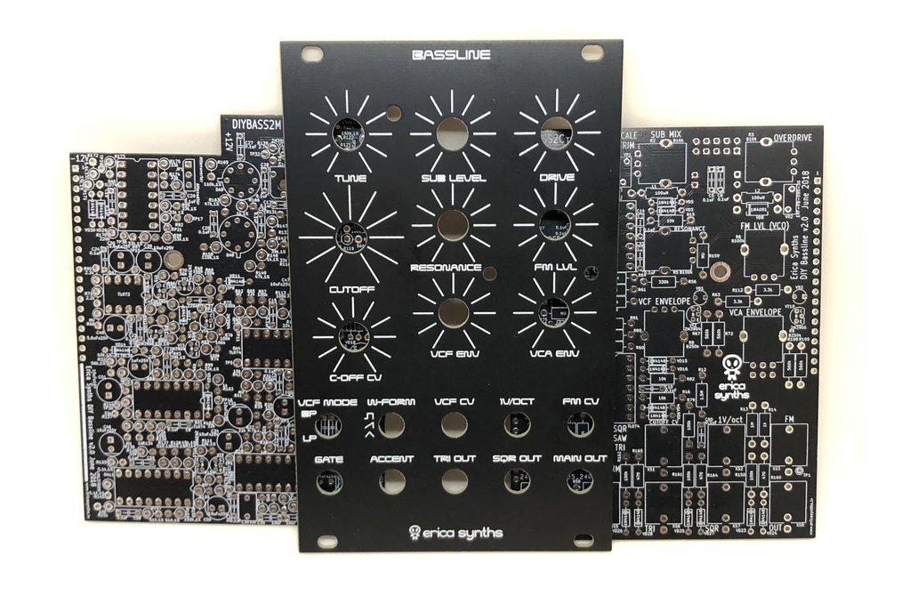 Erica Synths Bassline Panel and PCB set 1