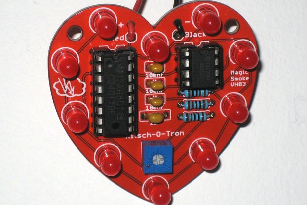 Heart-Shaped LED Chaser (Kit)