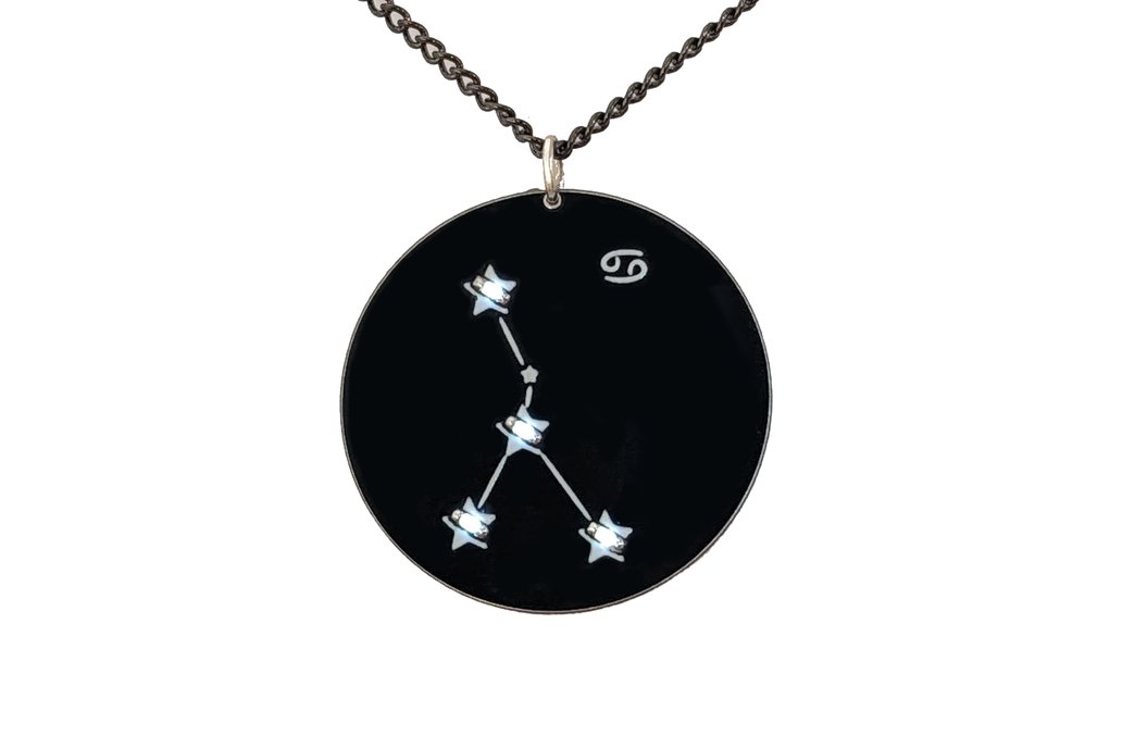Cancer Zodiac Light Up Necklace Stars Horoscope 🦀 1