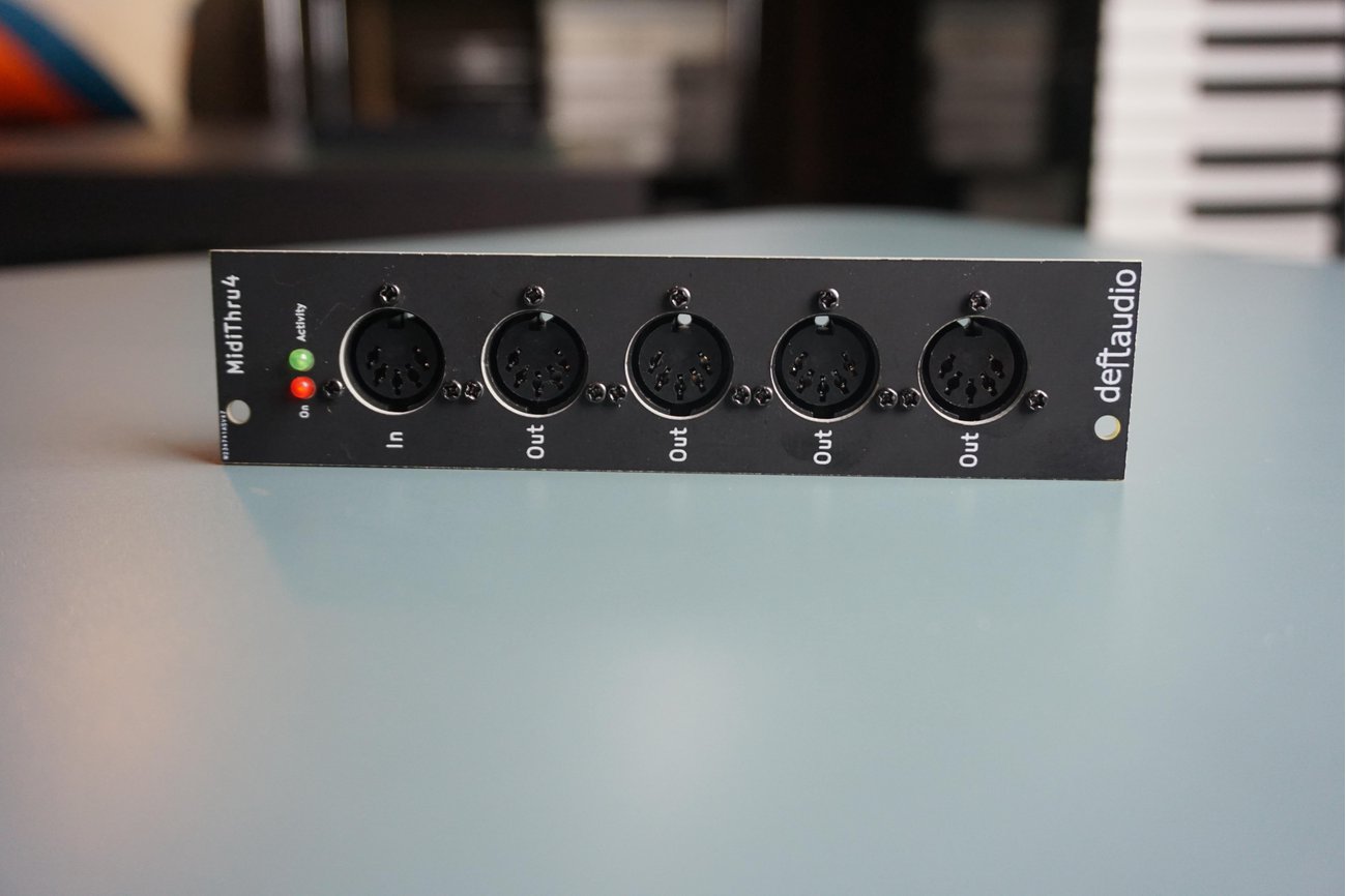 Eurorack MIDI DIN5 Thru 1in > 4out midithru from Deftaudio on Tindie