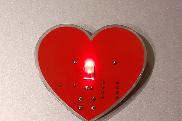 LED Valentine's Beating Heart Badge