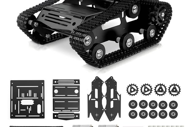 Robot Tracked Tank Car Chassis-Encoder Motor