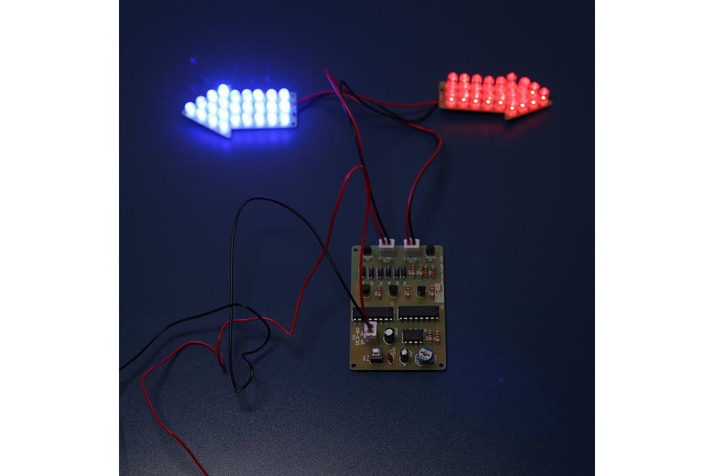 DIY Kit Red Blue Analog Traffic Signal Indicator 1