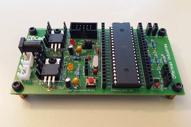 ATmega1284 dev board with 5V & 3.3V I2C and power