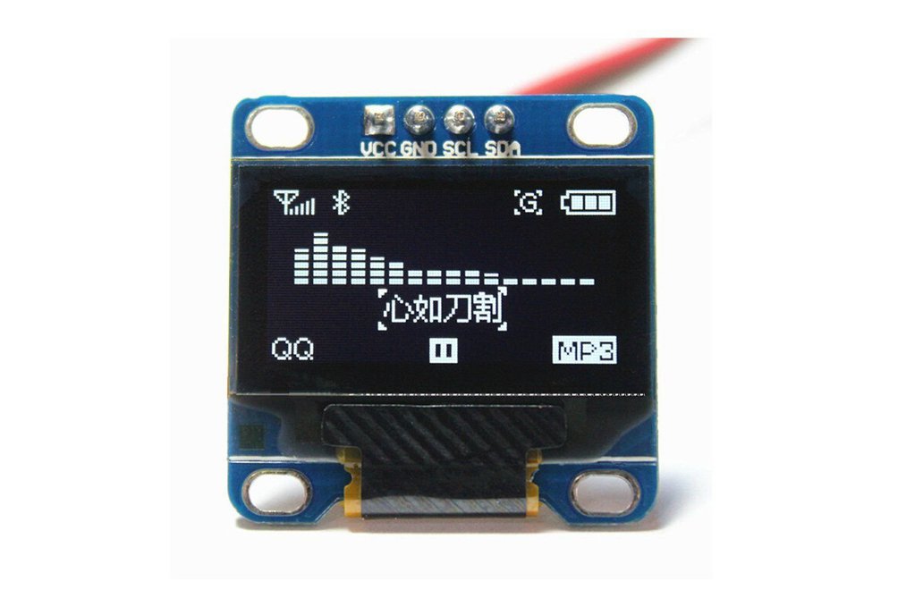 0.96" OLED Display Module - White 1